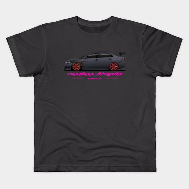 Restless Knights Evo X "Stider" V3 (Side profile) Kids T-Shirt by Jsaviour84